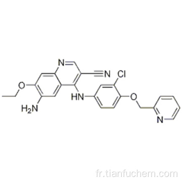 3-quinoléinecarbonitrile, 6-amino-4 - [[3-chloro-4- (2-pyridinylméthoxy) phényl] amino] -7-éthoxy-CAS 848139-78-6